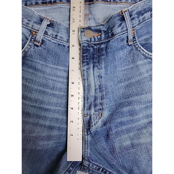 American Eagle Outfitters Jeans Mens 36 38x32 Straight Low Rise Distressed Blue - Picture 9 of 16